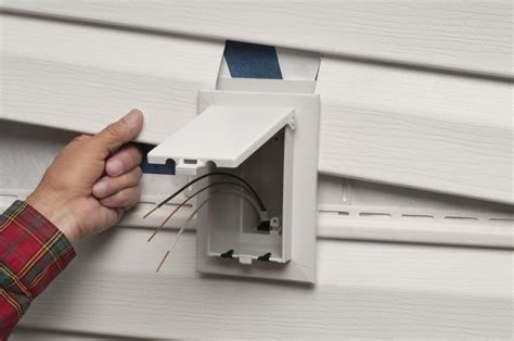 vinyl siding trim for electrical box|vinyl siding electrical outlet boxes.